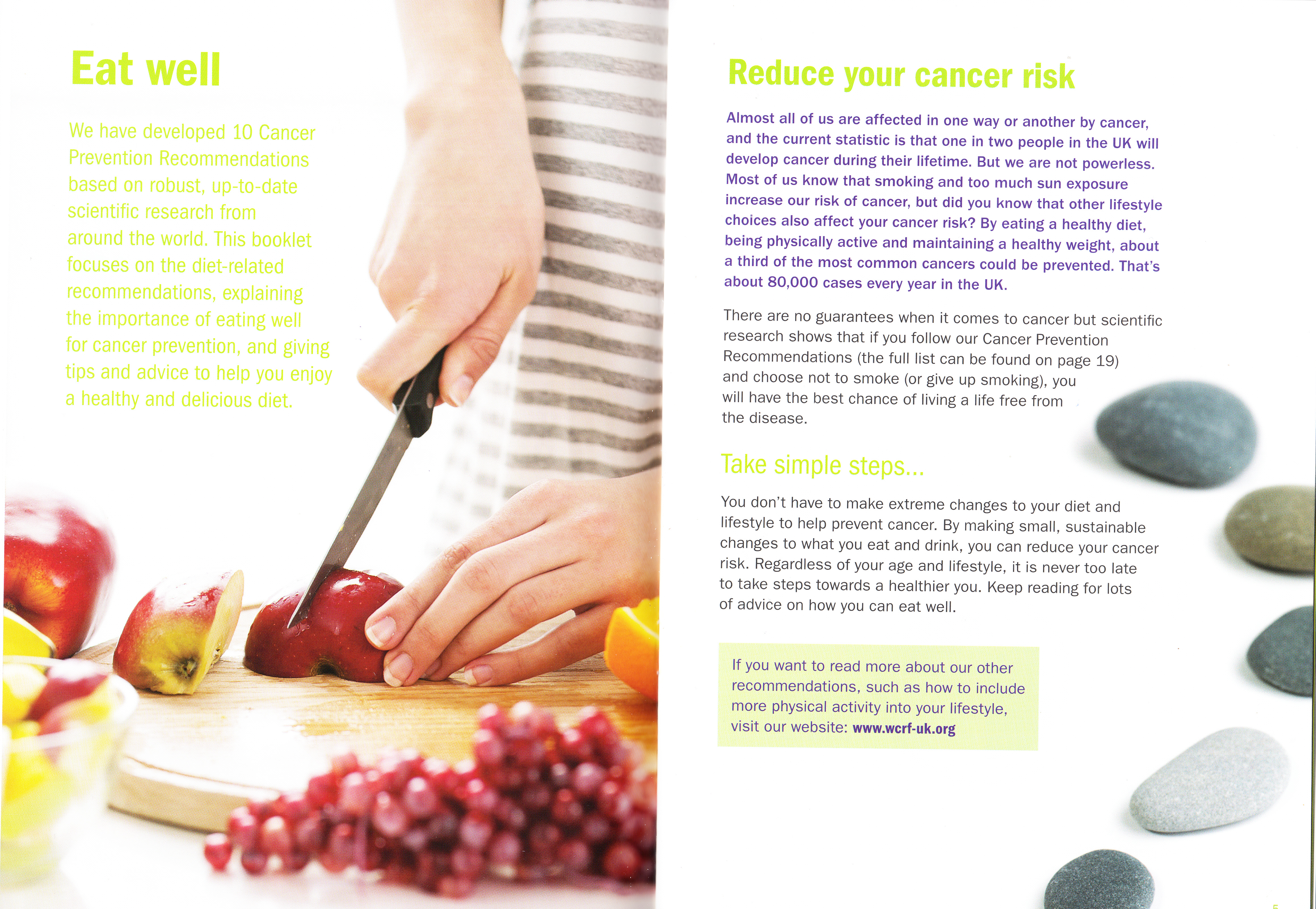 Eat well reduce your cancer risk